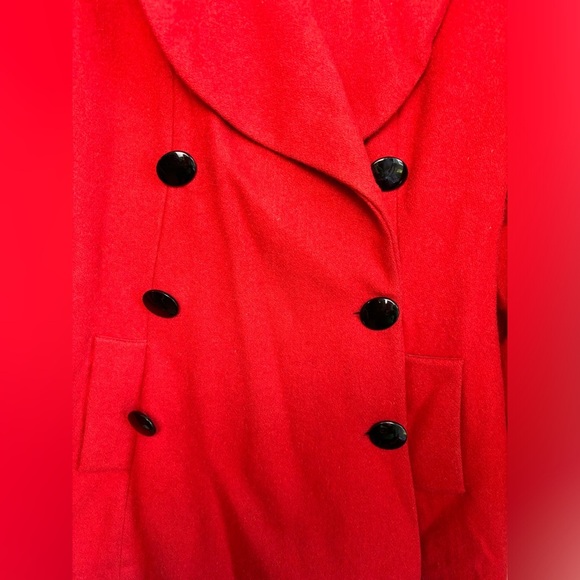 Vintage Newport News Red Wool Pea Coat 12 - Picture 2 of 11
